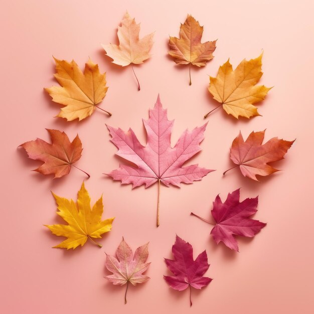 A collection of colorful autumn leaves