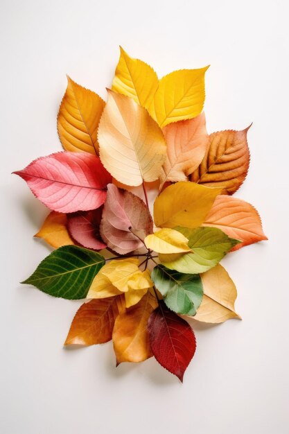 A collection of colorful autumn leaves