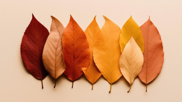 A collection of colorful autumn leaves