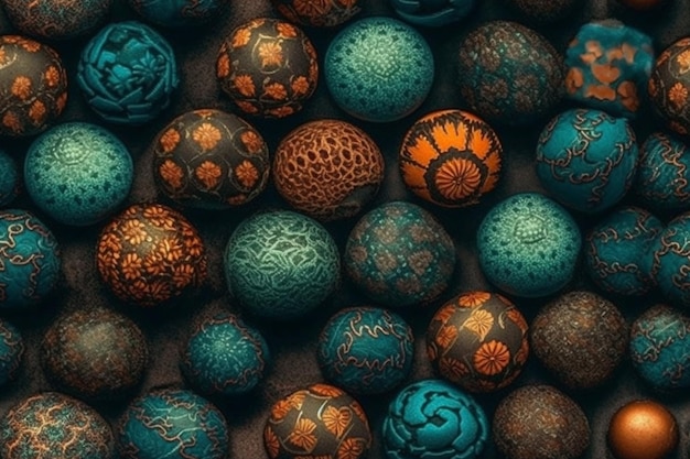 底に「bazar」という文字が入ったカラフルなボールのコレクション。