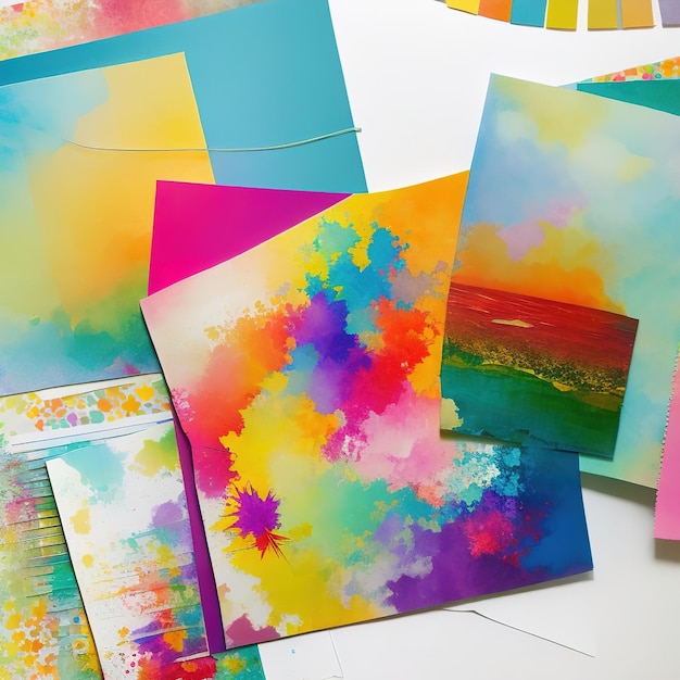 A collection of colorful cards with the word quot spring quot on the bottom