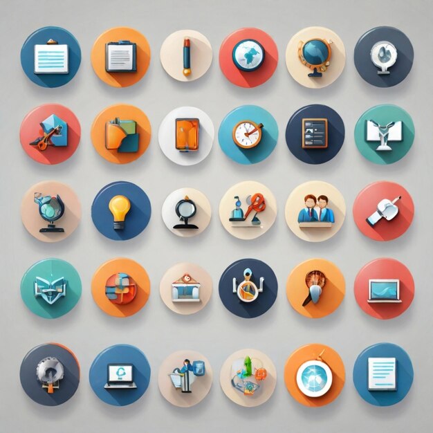 a collection of colorful and colorful icons including one that says medical