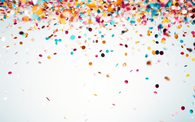 Collection of Colorful Confetti Isolated on White Background