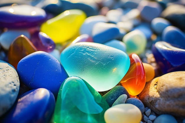 A collection of colorful gemstones