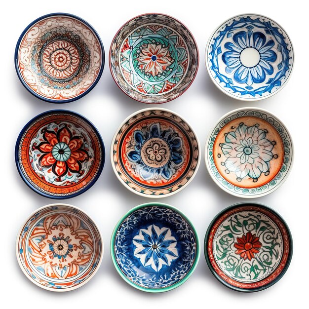 Collection of colorful Portuguese ceramic