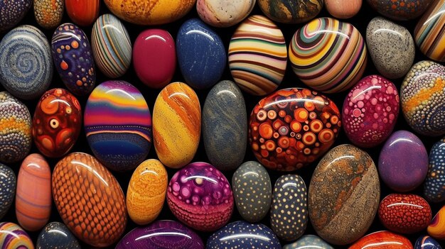 A collection of colorful stones