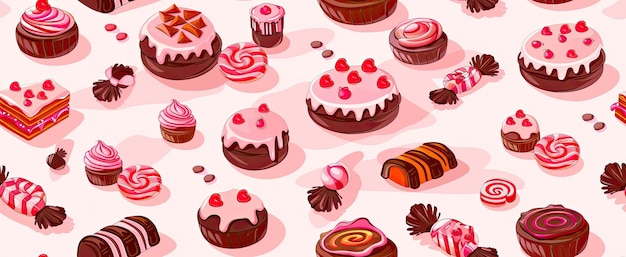 a collection of cupcakes with a pink background and a picture of a cake with the words quot love quo