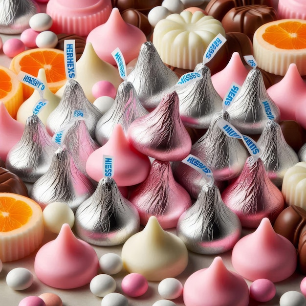 Foto una collezione di cupcake con la parola poco su di loro