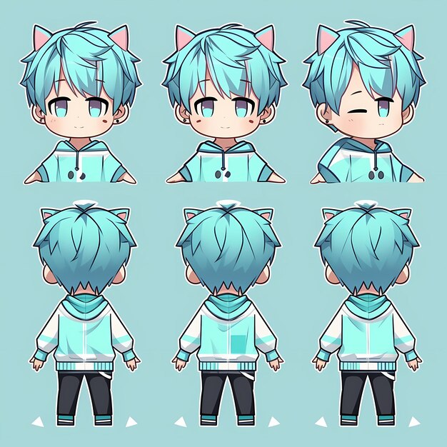 Anime boy with tie 1 - Avatar & Emoticons Icons