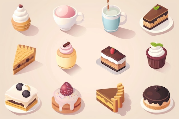 Photo collection dessert icons