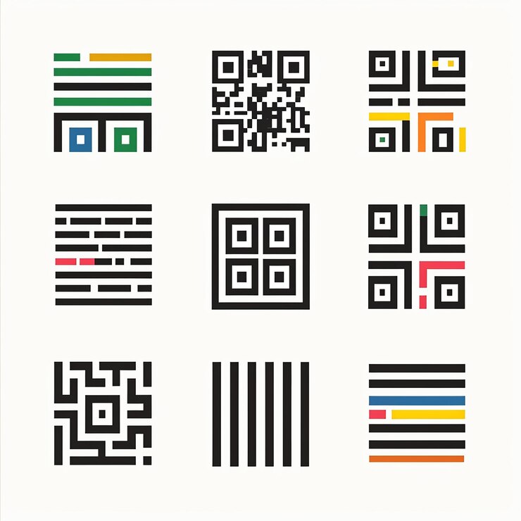 Photo a collection of different designs including squares squares and squares