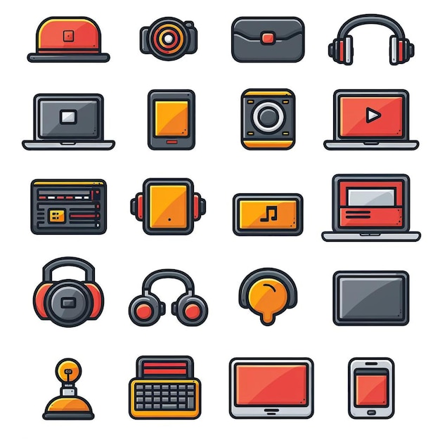 a collection of different electronic devices including one that says  the other