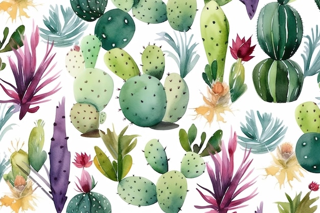 A collection of different kinds of cactus.