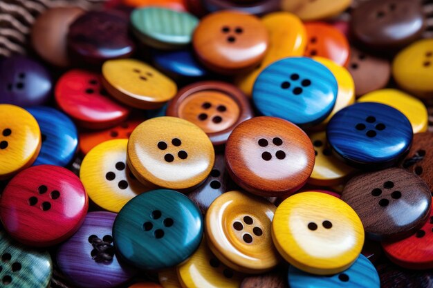 Premium AI Image | Collection of different multi colored buttons