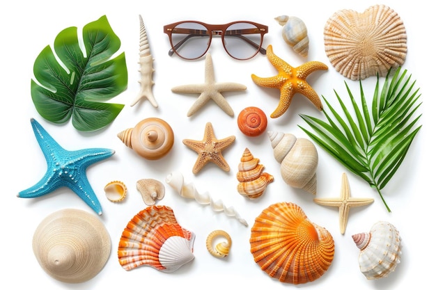 a collection of different shells including a pair of sunglasses a pair of sunglasses and a pair of s