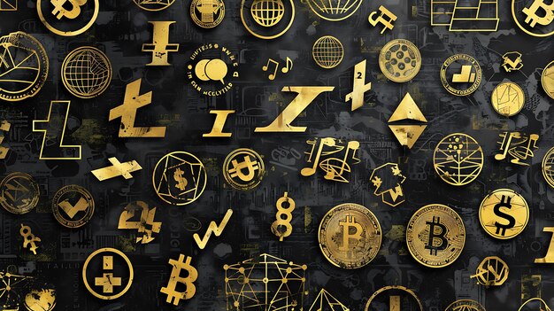 Photo a collection of different symbols including one that says  z