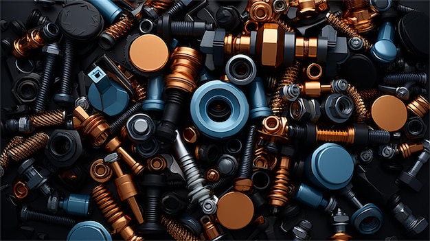 A collection of different types of gears