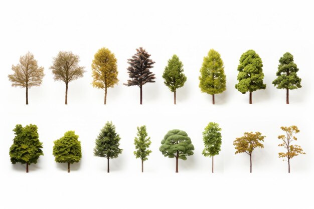 A collection of different types of trees