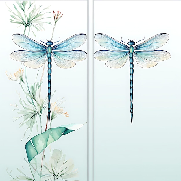 Foto collezione dragonfly delight invitation card forma esagonale lokta pape illustrazione idea design