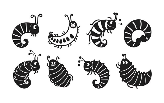 a collection of drawings of insects including a bug a bug and a bug