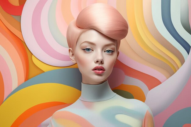 A collection of dynamic pastel hues