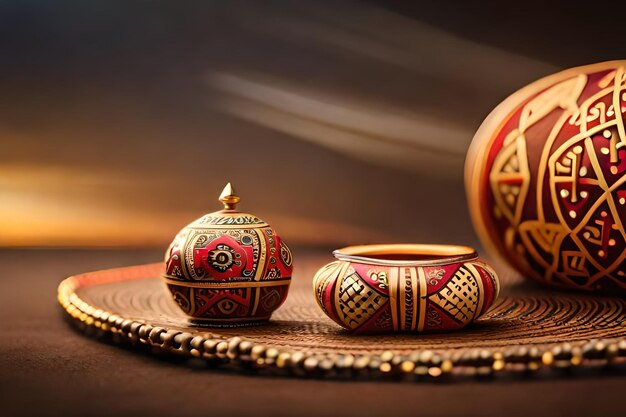 a collection of easter eggs on a table.