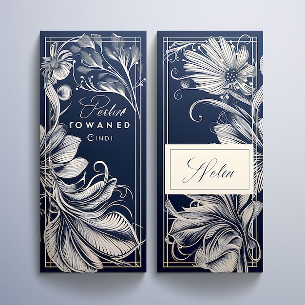 Foto collection elegant silver foil en navy wedding invitation card rectang illustratie idee ontwerp