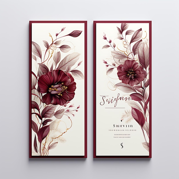 Collection Elegant Velvet Wedding Invitation Card Rectangular Shape Vel illustration idea design