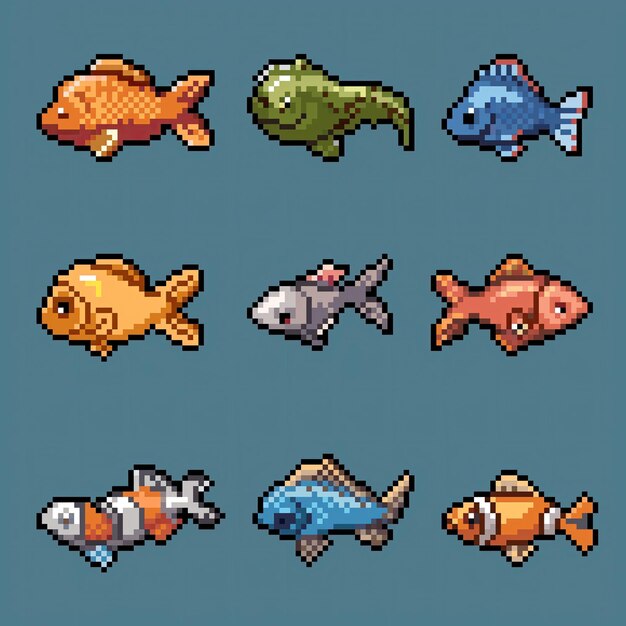 a collection of fish for the new year