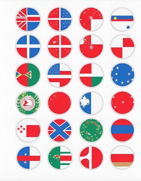 「国」と書かれたものを含む国旗のコレクション
