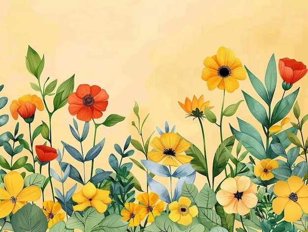 植物を含む花のコレクション