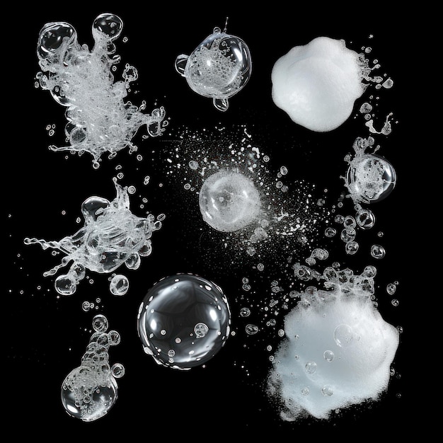 Photo collection of foam bubble