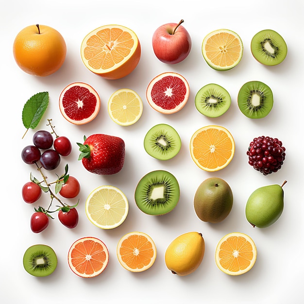 Collection of fresh fruit patterns