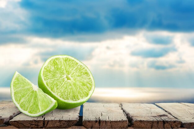 Collection Fresh lime and slice,