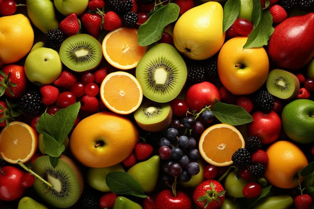 a collection of fruits including kiwi, kiwi, kiwi, and kiwi.