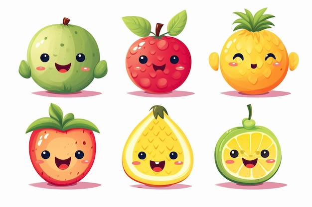 a collection of fruits that are from the series