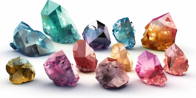 A collection of gemstones from the gem group.