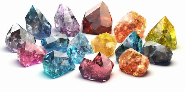 A collection of gemstones including a rainbow of colors.