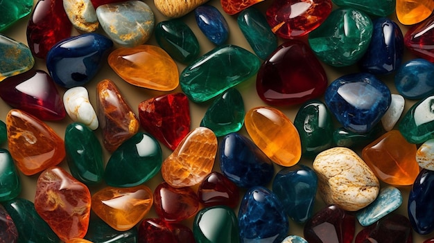 a collection of gemstones is shown.