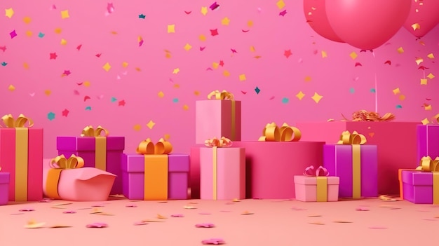 Collection of gift box background wallpaper