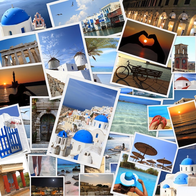 collection of greek islands photos