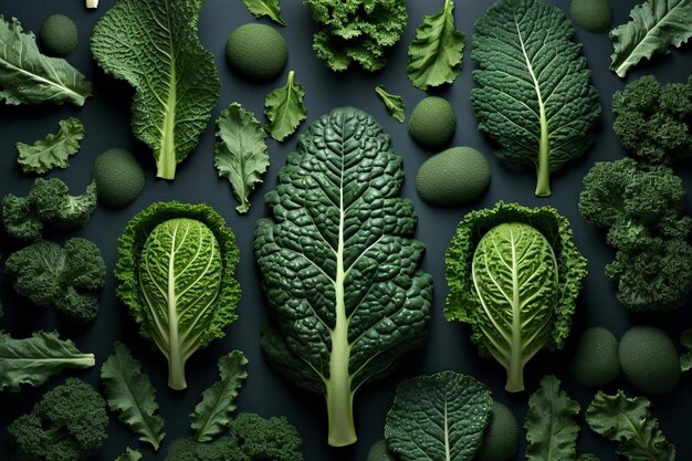 a collection of green leafy vegetables including kale kale and leafy