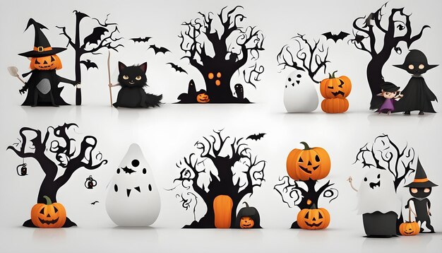 a collection of halloween pumpkins including one that says  halloween