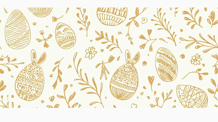 Photo a collection of hand painted easter eggs