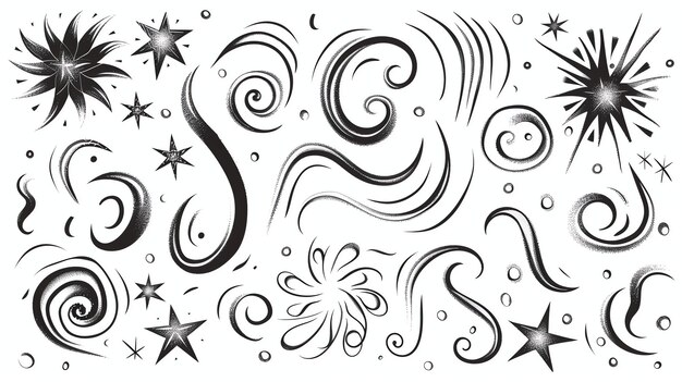 A collection of handdrawn vector flourishes These elegant and versatile design elements can be used to add a touch of sophistication to any project