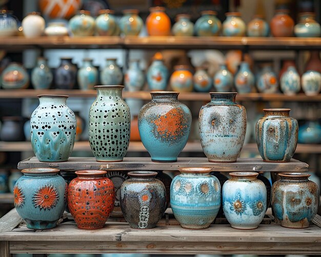 Collection of handmade pottery