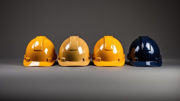 A collection of hard hats