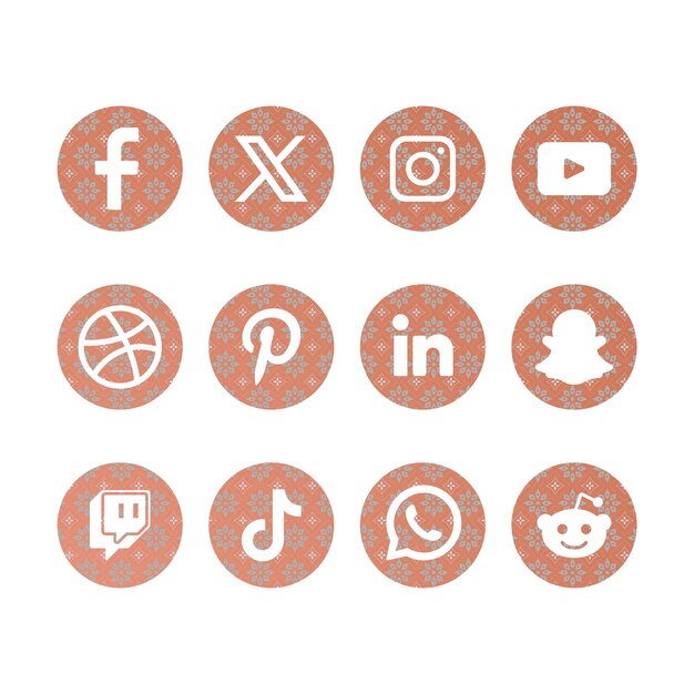 Photo a collection of icons including facebook facebook and web