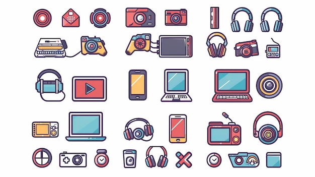 様々な電子機器の画像を集めています