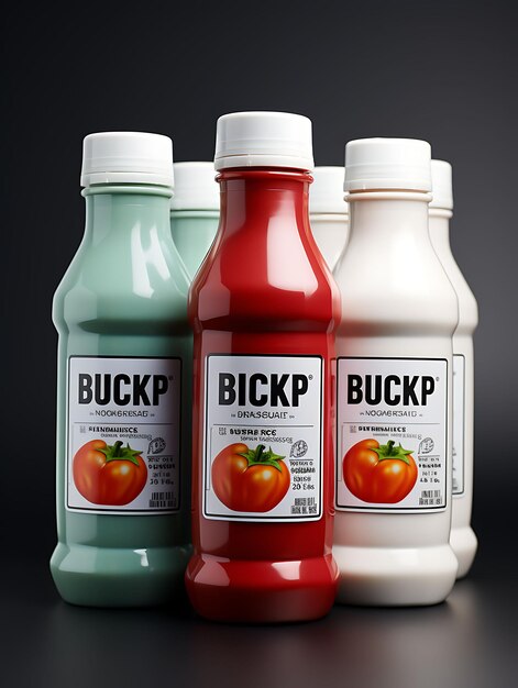 Collection of Ketchup Bottle Squeeze Shape Plastic Material Standard Size Creative Design Ideas